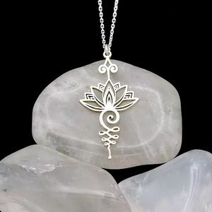 18” Silver Unalome Pendant Necklace